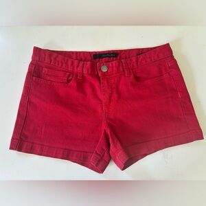 Calvin Klein Classic Red Mid Rise Jean Shorts - Size 8